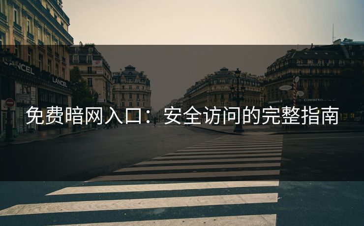 免费暗网入口：安全访问的完整指南